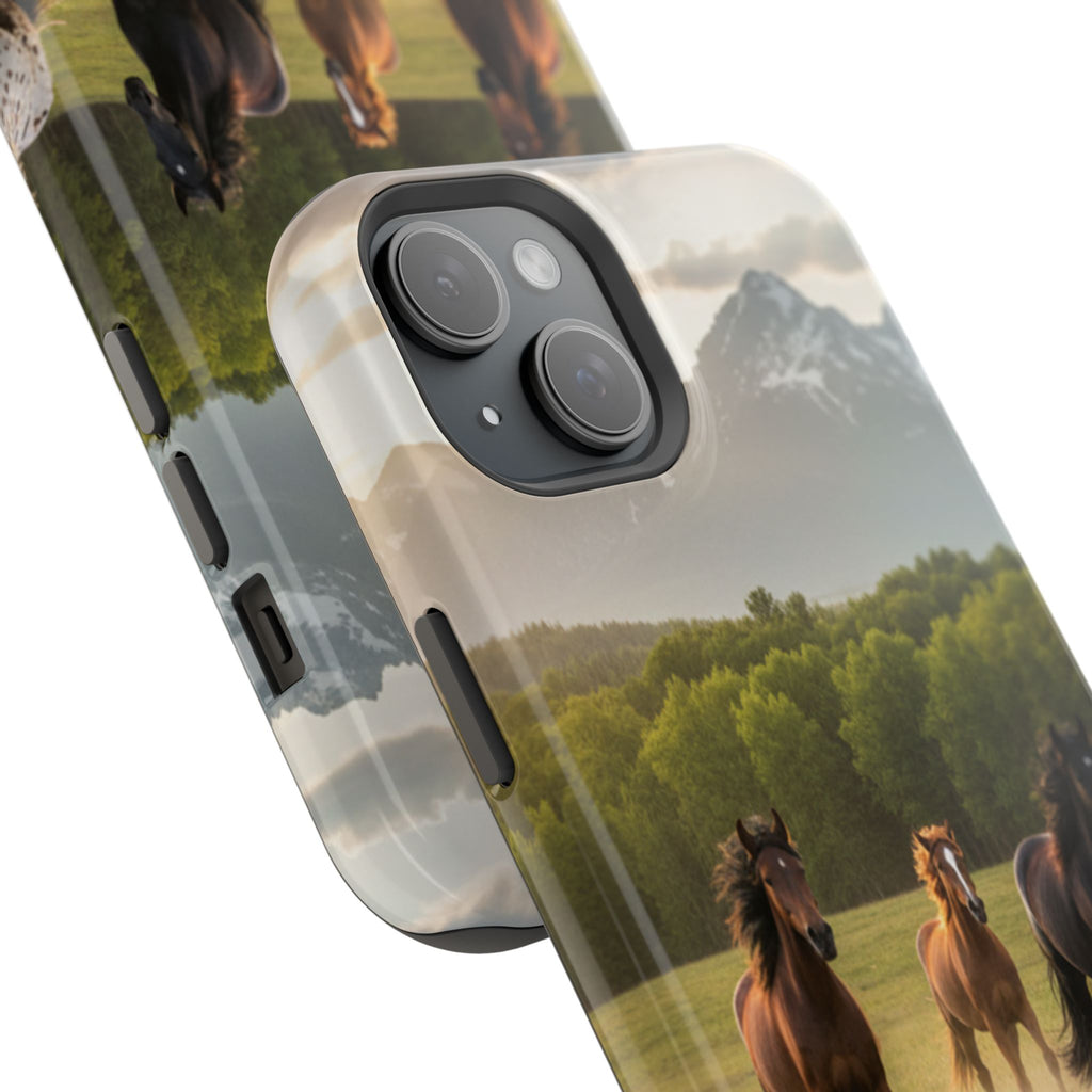 Running Horses Phone Case | Magnetic Impact-Resistant Case