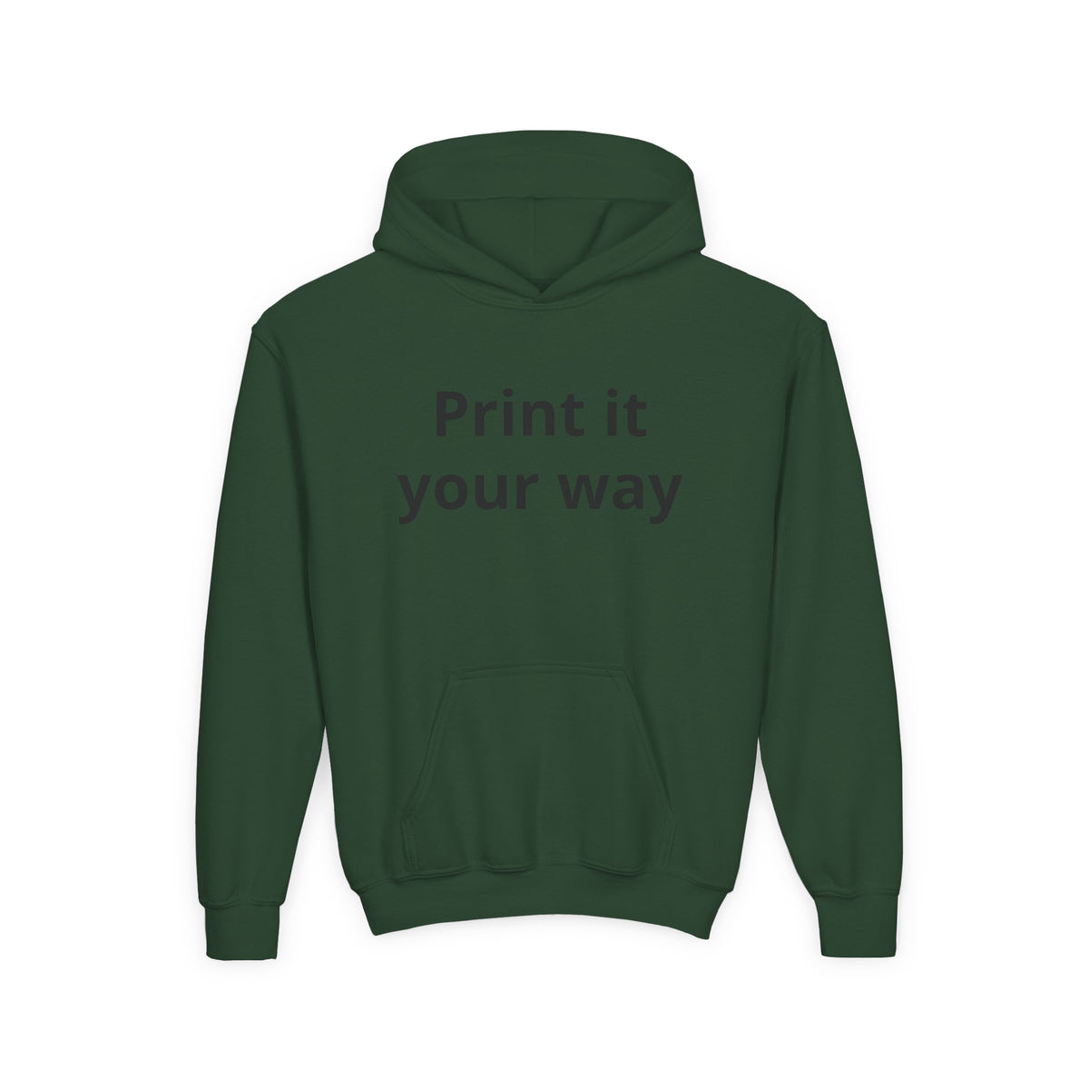 Print It Your Way Kids Graphic Hoodie – Customizable Youth Heavy Blend Hooded Sweatshirt