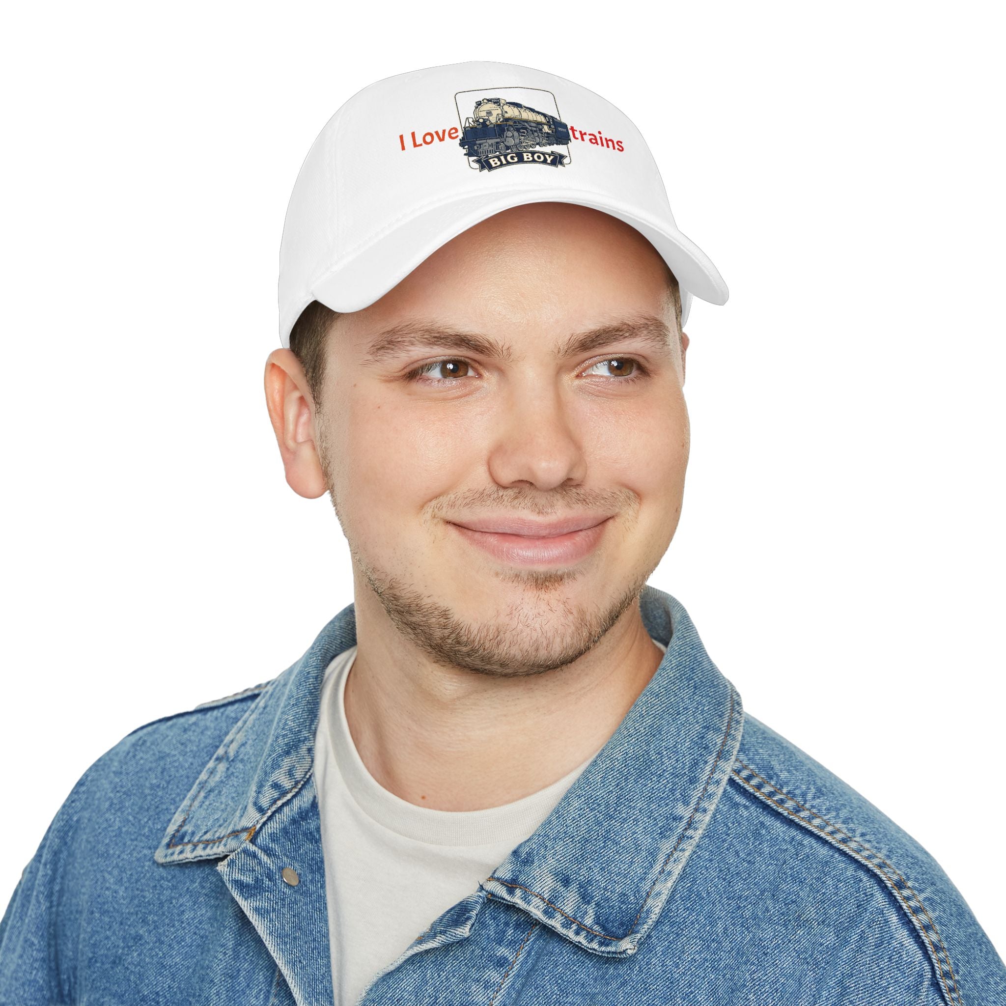 I Love Trains Big Boy Locomotive Low Profile Baseball Cap