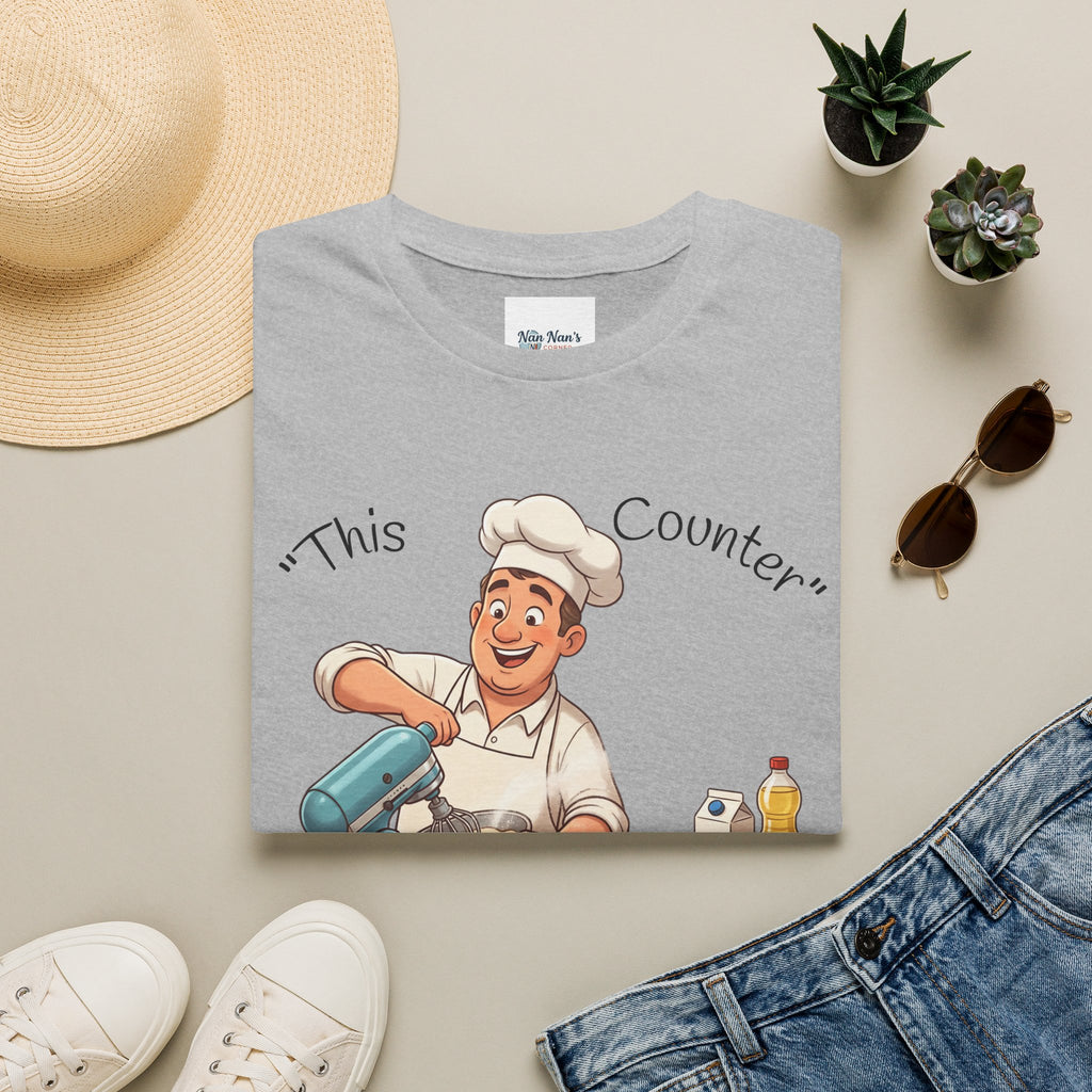 This Counter Didn't Stand a Chance Unisex Graphic T-Shirt – Funny Baking Chef Cotton Tee
