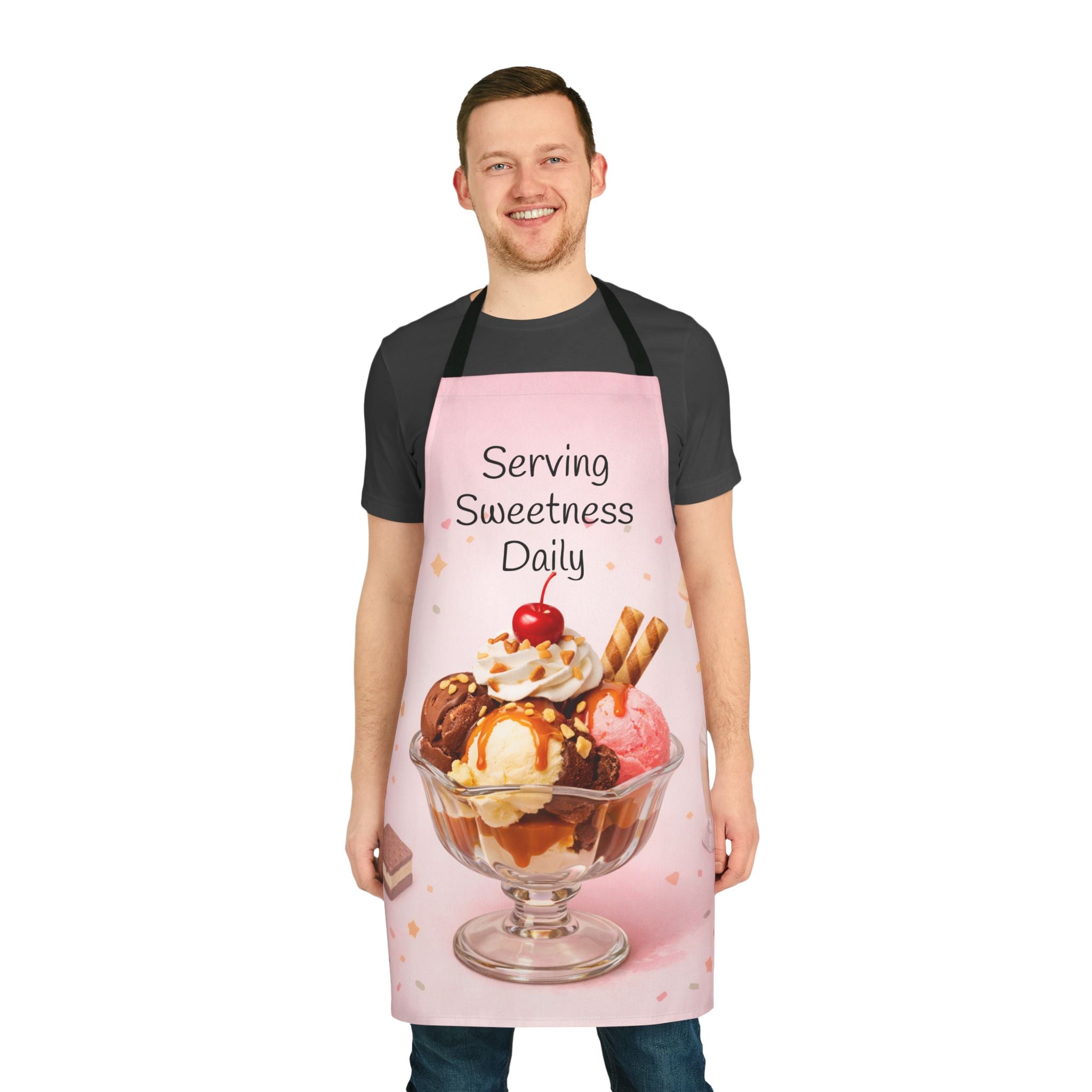 Ice Cream Sundae Apron | Dessert Kitchen Apron, Pink