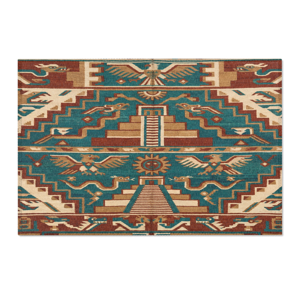 Southwestern Tribal Pattern Area Rug | Aztec Geometric Design