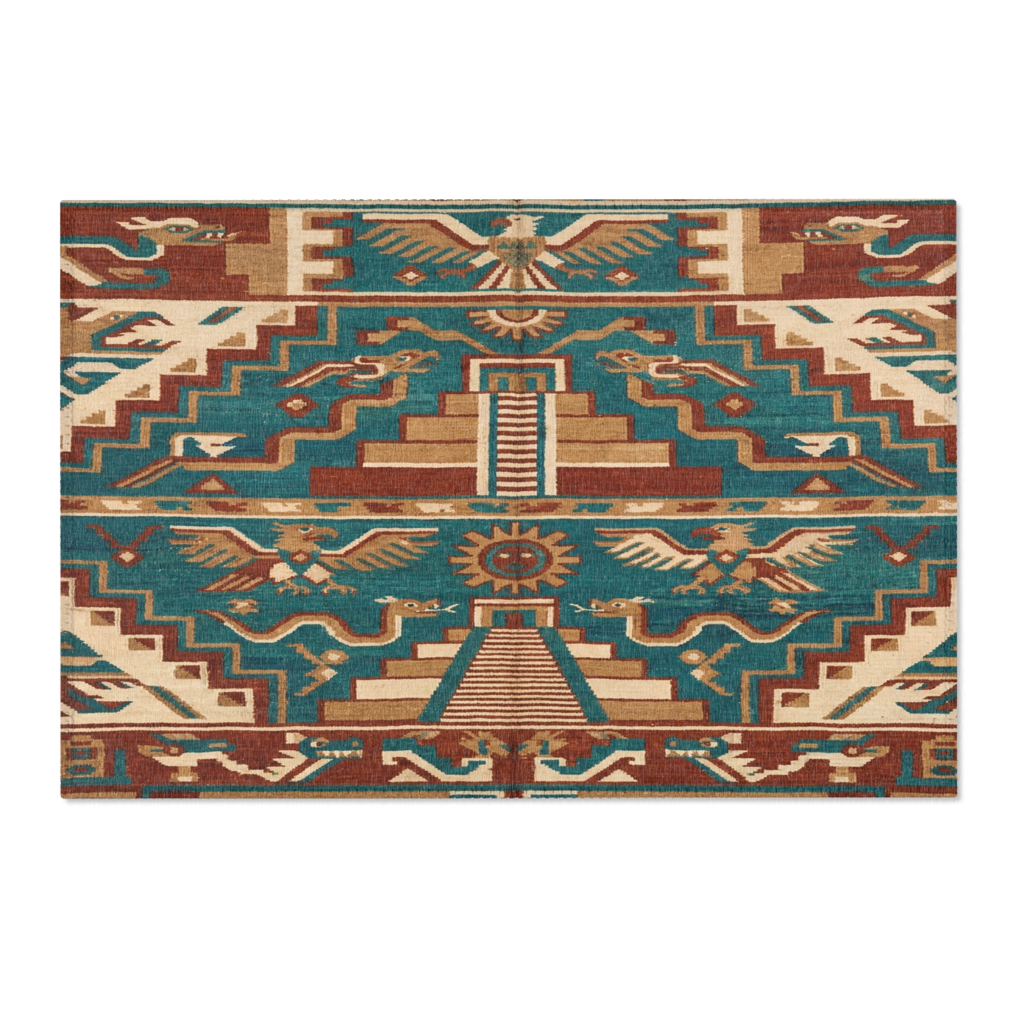 Southwestern Tribal Pattern Area Rug | Aztec Geometric Design