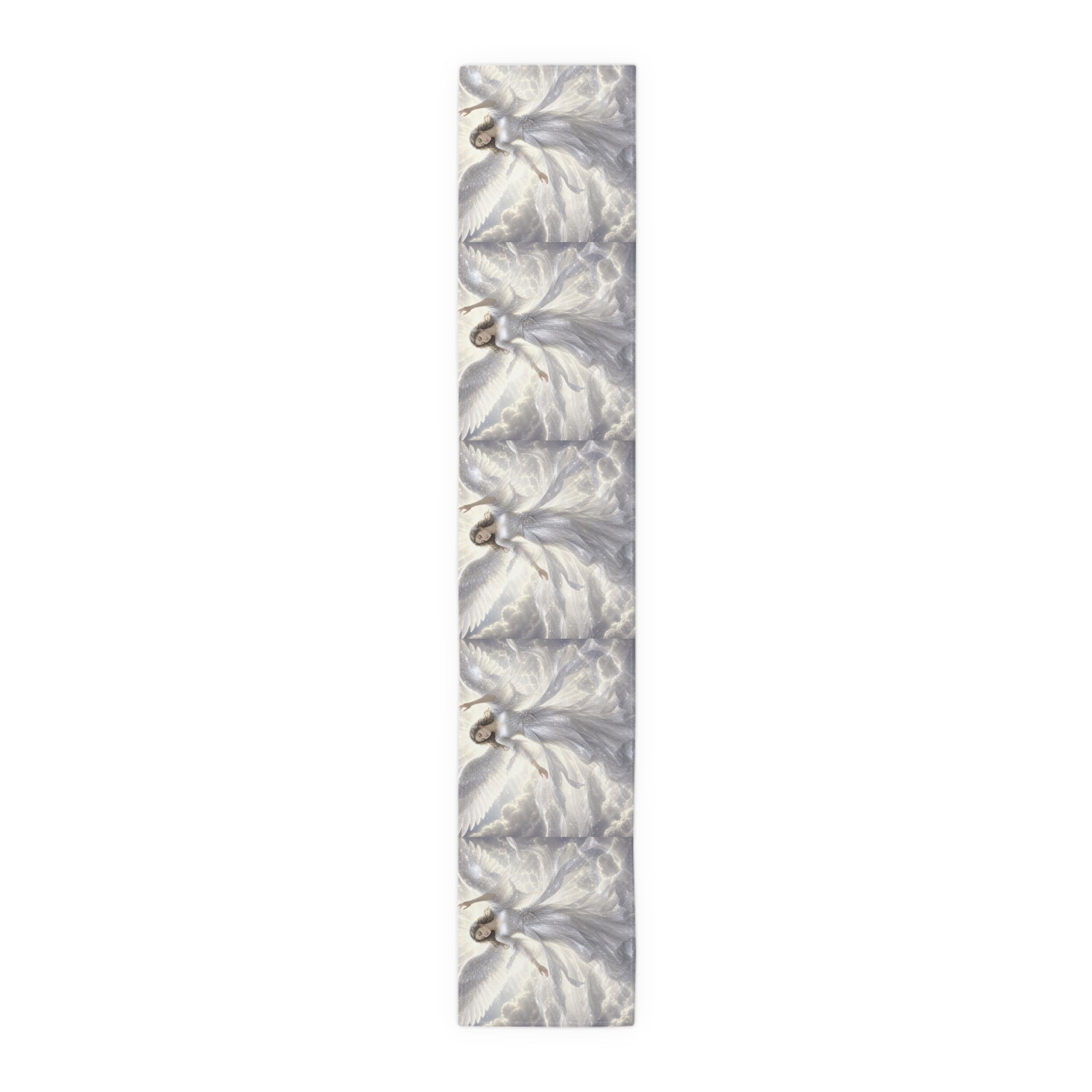 Sparkly White Angels Table Runner | Cotton Poly Blend