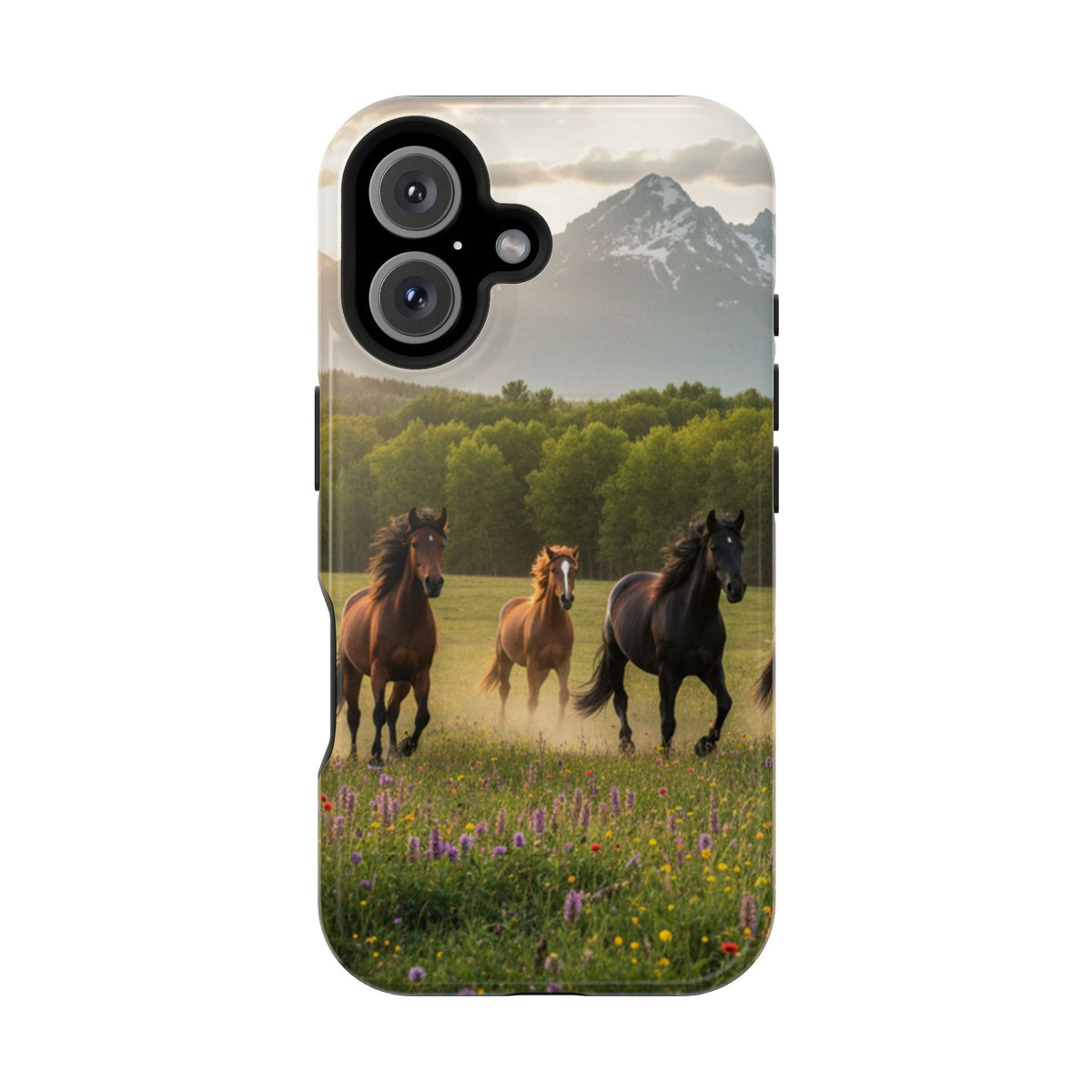 Running Horses Phone Case | Magnetic Impact-Resistant Case