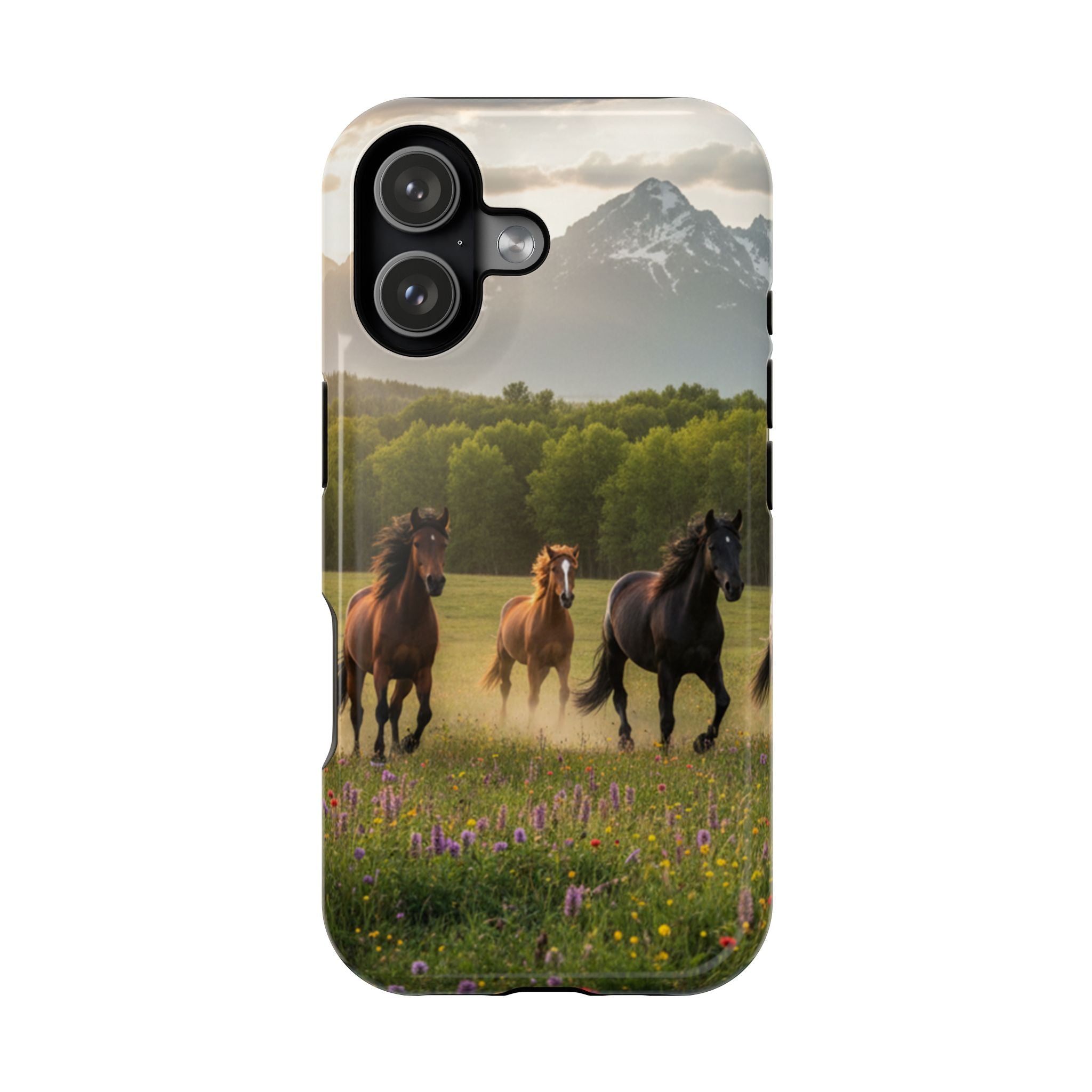 Running Horses Phone Case | Magnetic Impact-Resistant Case