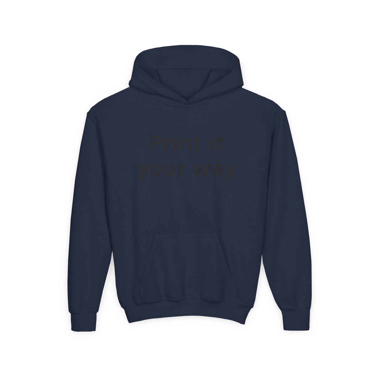 Print It Your Way Kids Graphic Hoodie – Customizable Youth Heavy Blend Hooded Sweatshirt