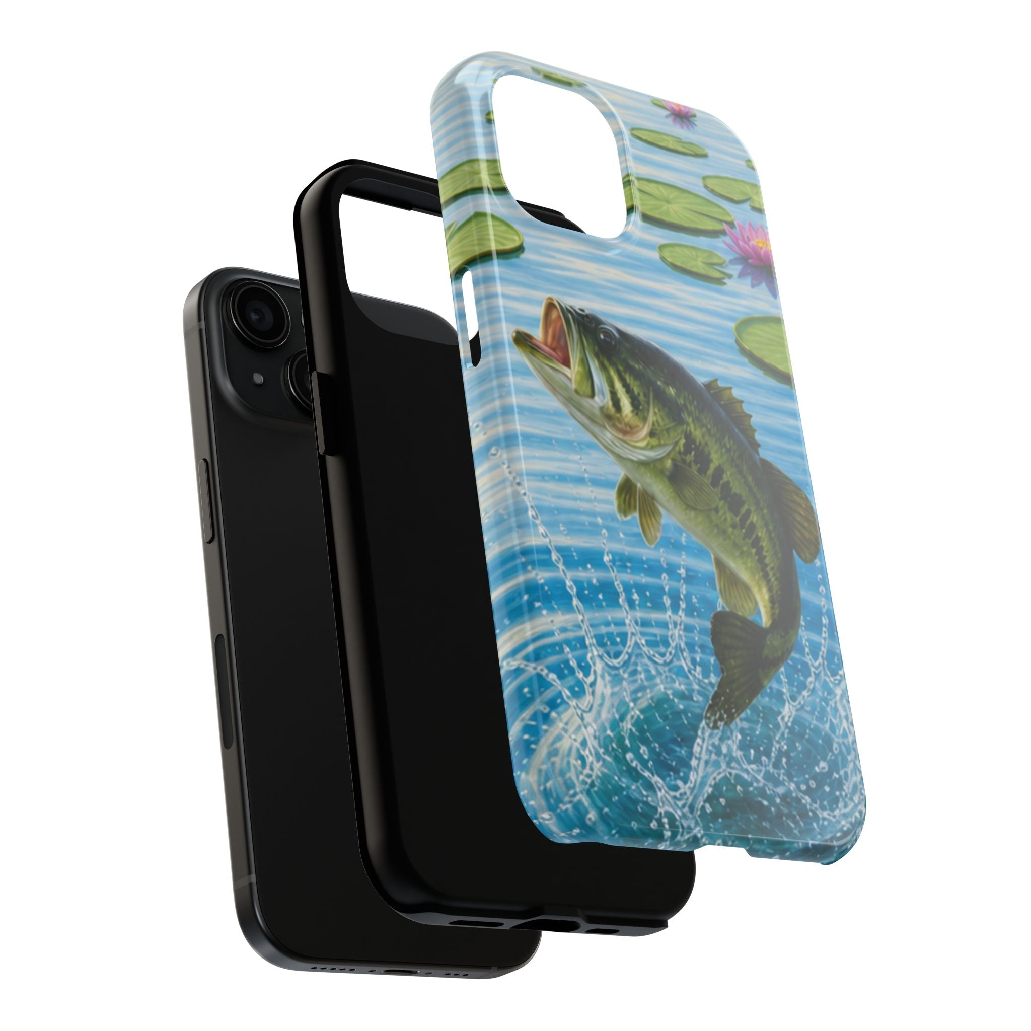 Largemouth Bass Jumping Phone Case | Tough Phone Case