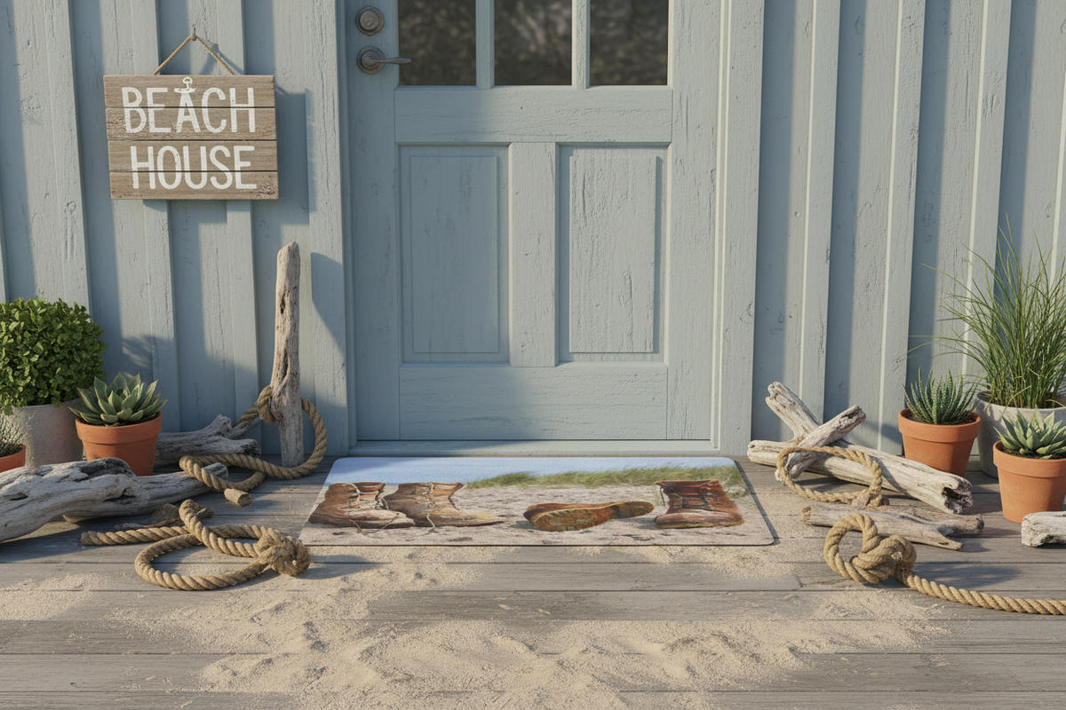 Beach cottage front door