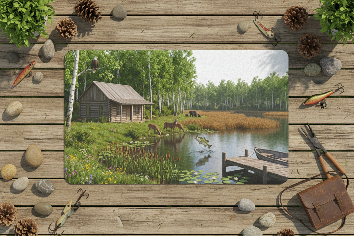 Lakehouse Doormat - Flat Lay