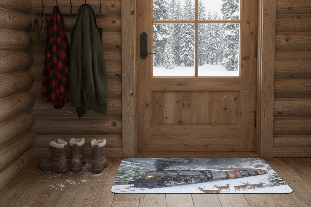 Log cabin mudroom