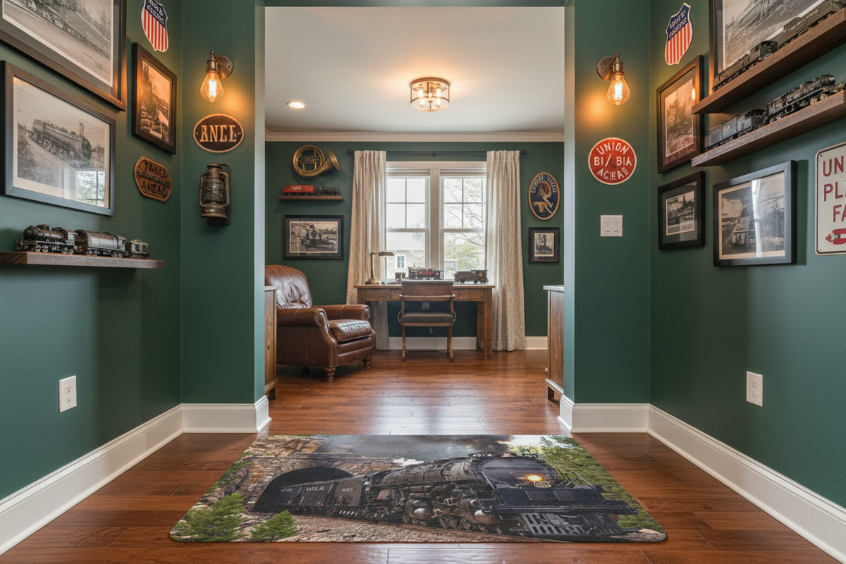 Man cave train collector