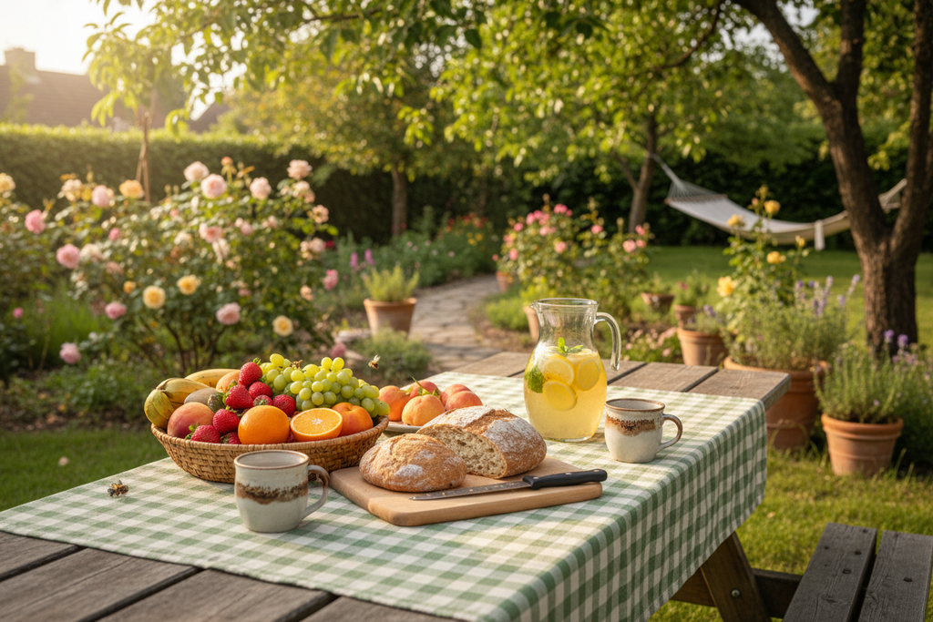 Outdoor picnic setting