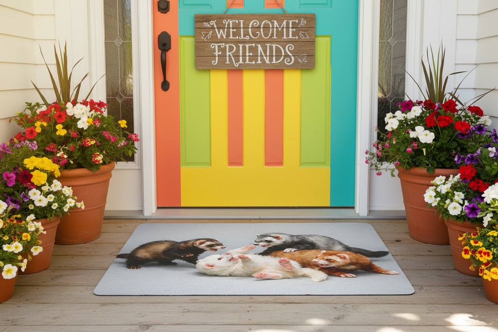 Sunny front door entryway
