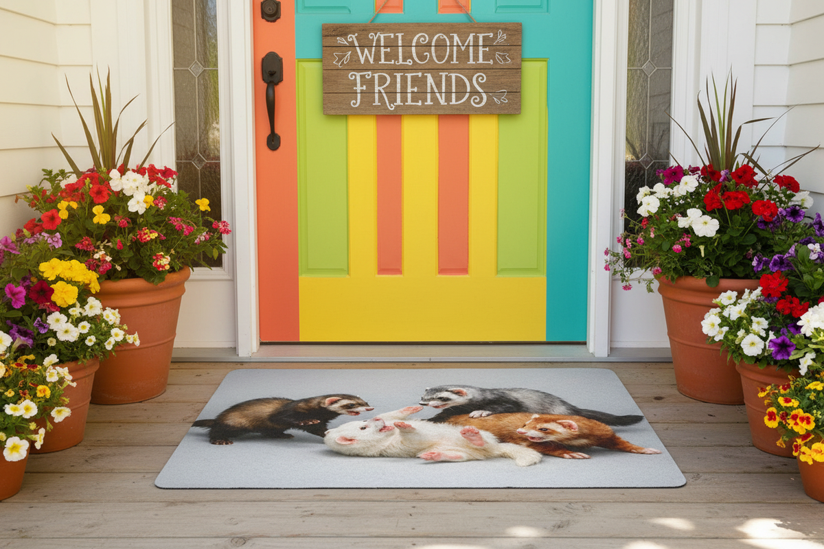 Sunny front door entryway