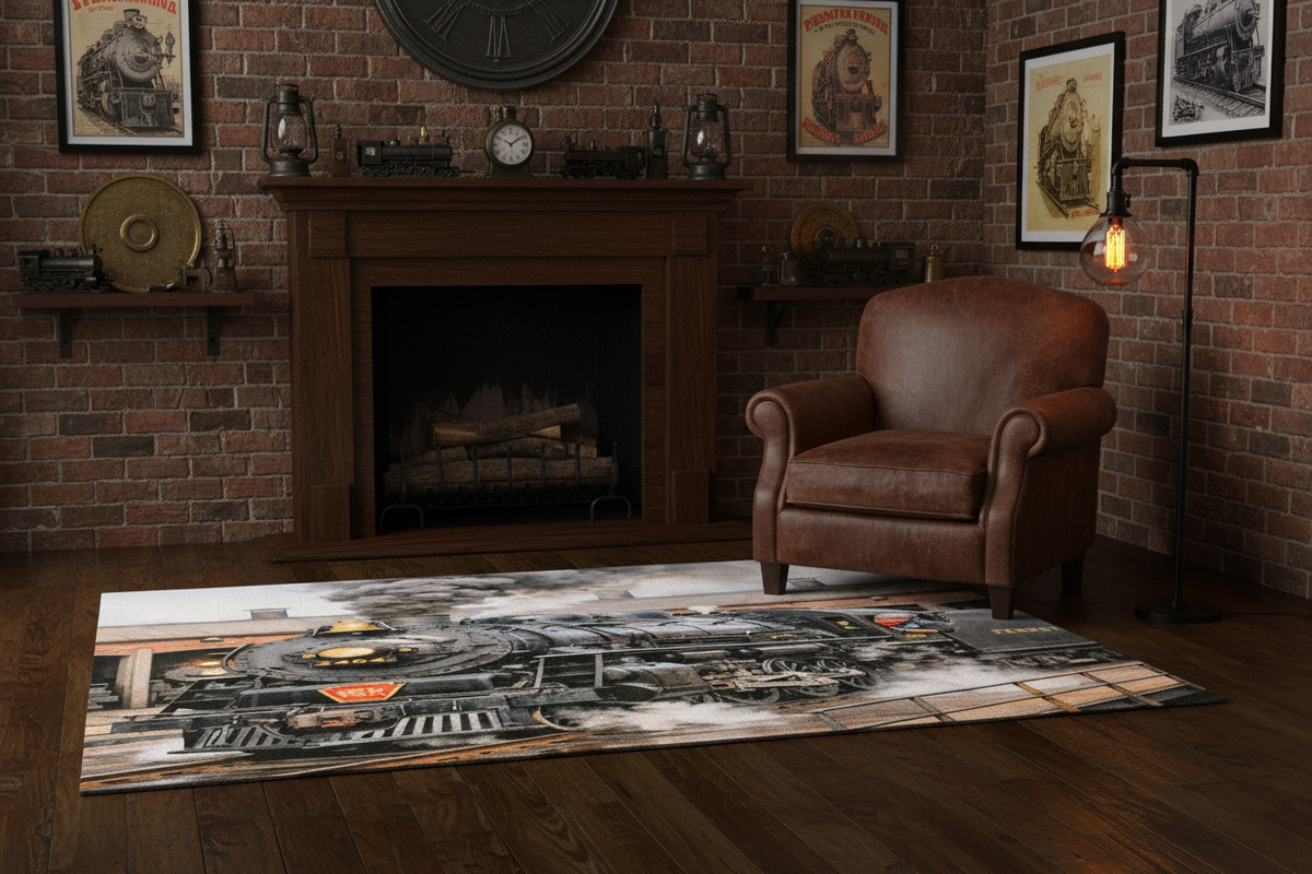 Train collector living room